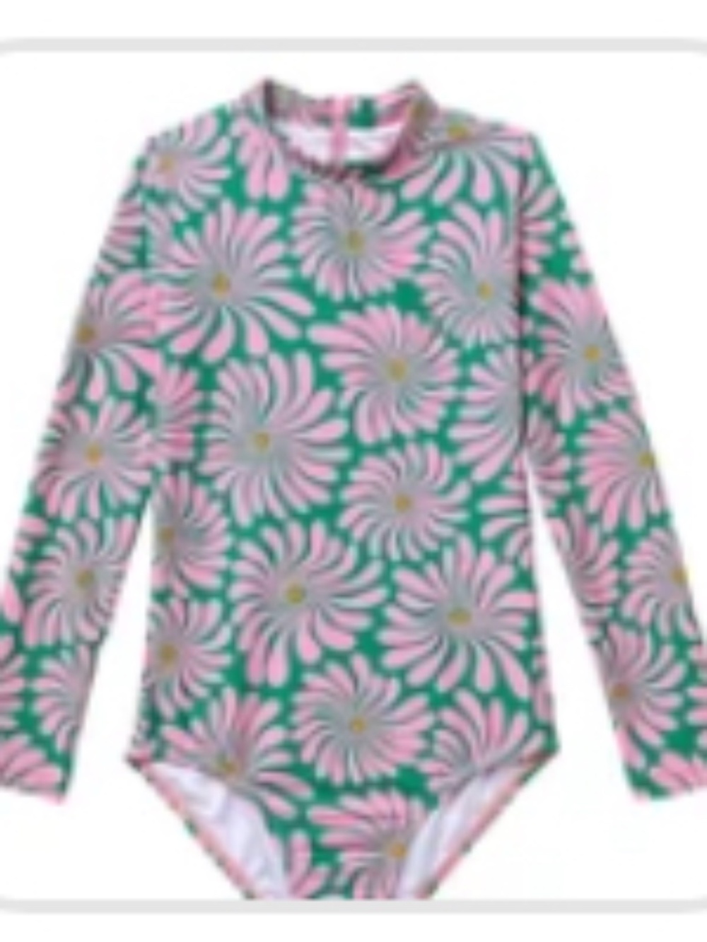 Seaesta Surf Wavy Floral Long Sleeve Swimsuit